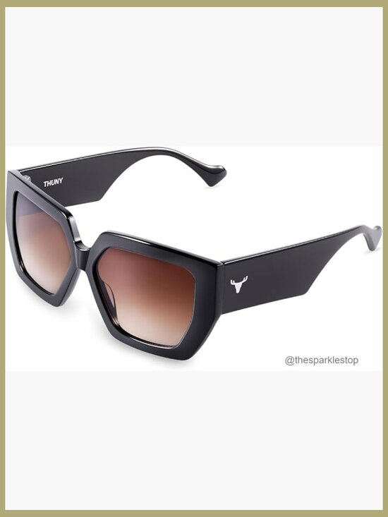 Retro Oversized Polarized Square Sunglasses UV400 Acetate Frame